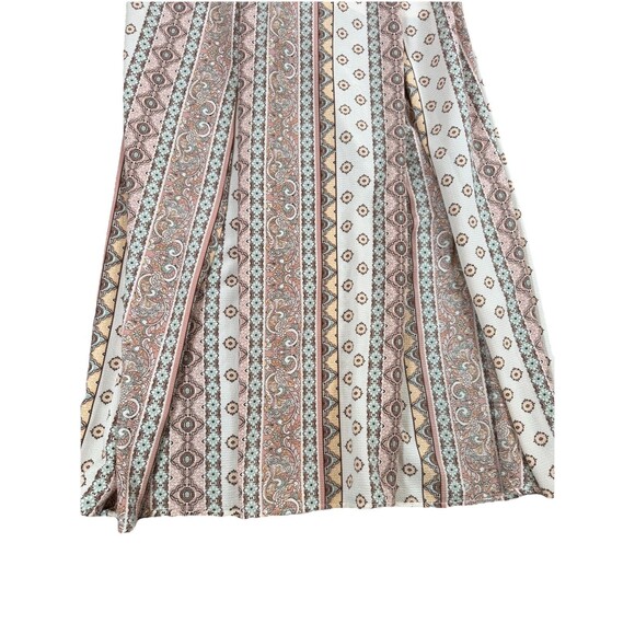 Floral Bohemian Cottage Woman’s Maxi Dress Large Decorative Tie At Bodice Boho - Picture 3 of 6